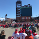 Eighteen minutes to first pitch,